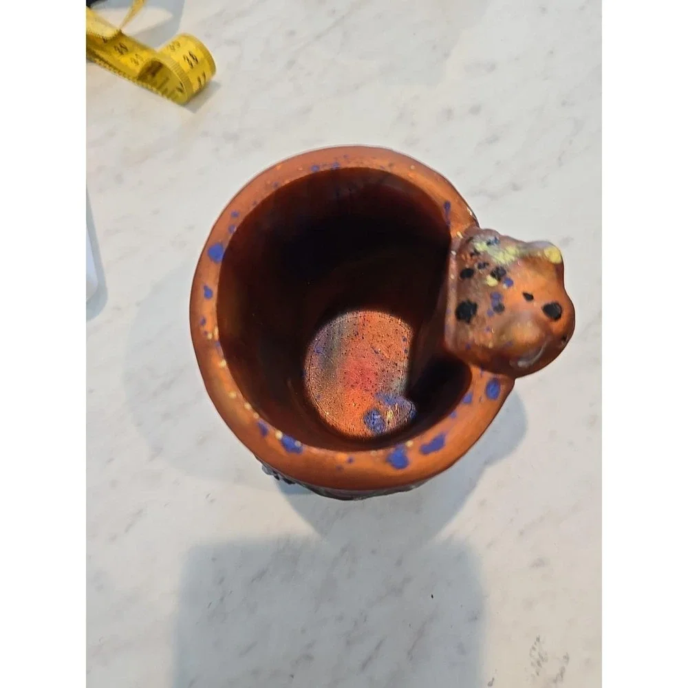 Resin‎ Handmade Frog Flower Pot Decoration Gift Plants. 685